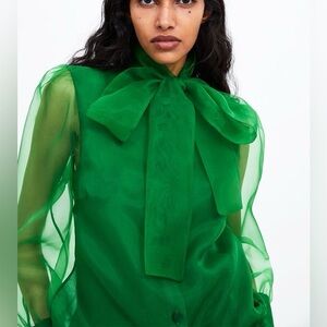 ZARA green blouse M